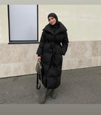 Long Tie Up Duvet Coat