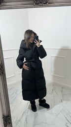 Long Tie Up Duvet Coat