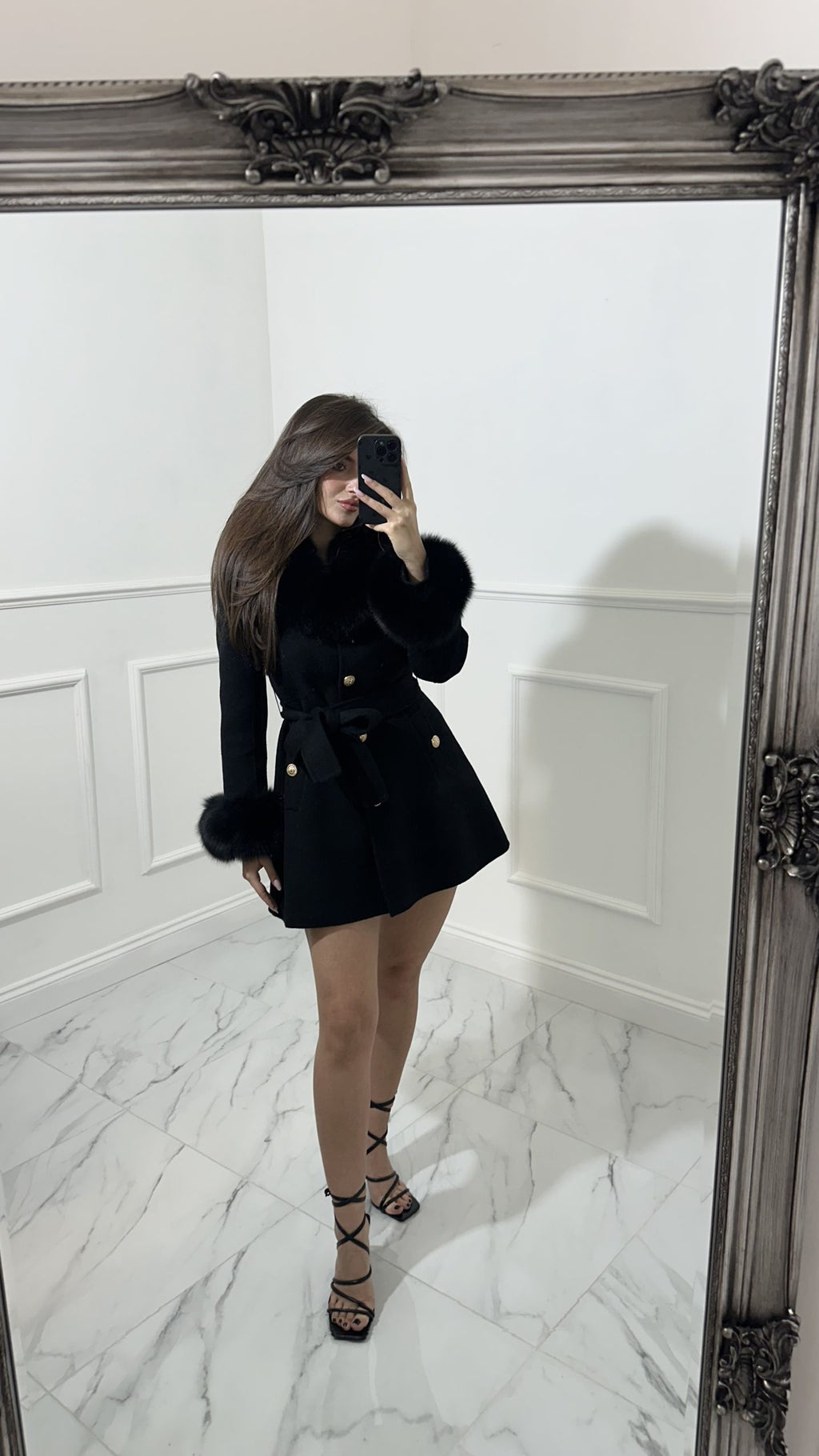 Luxury Hand Made Cashmere Fur Coat image 1