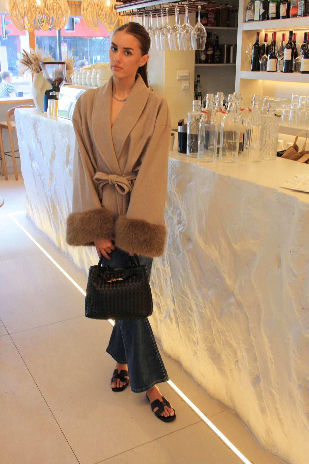 Luiz Tie Up Coat Beige