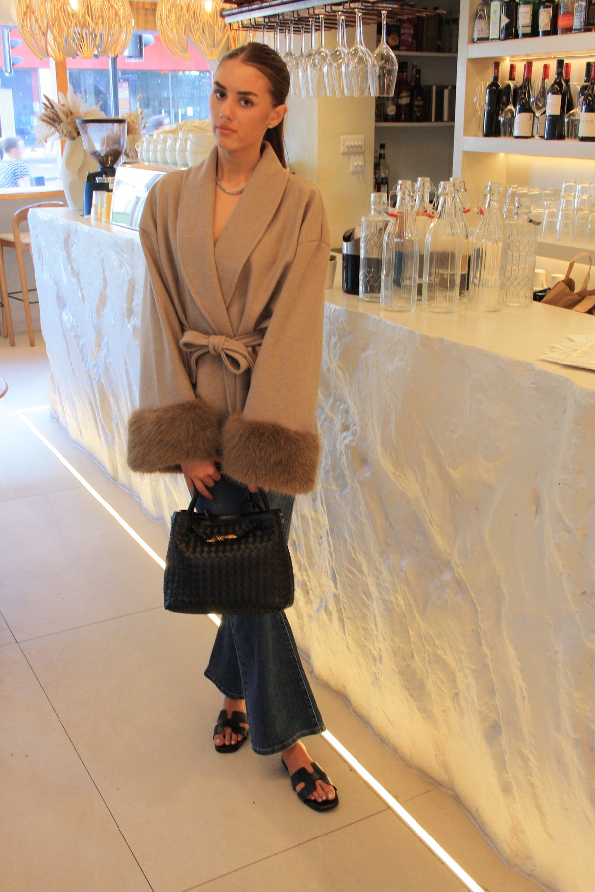 Luiz Tie Up Coat Beige