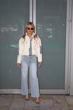 Light Faded Straight Leg Jeans