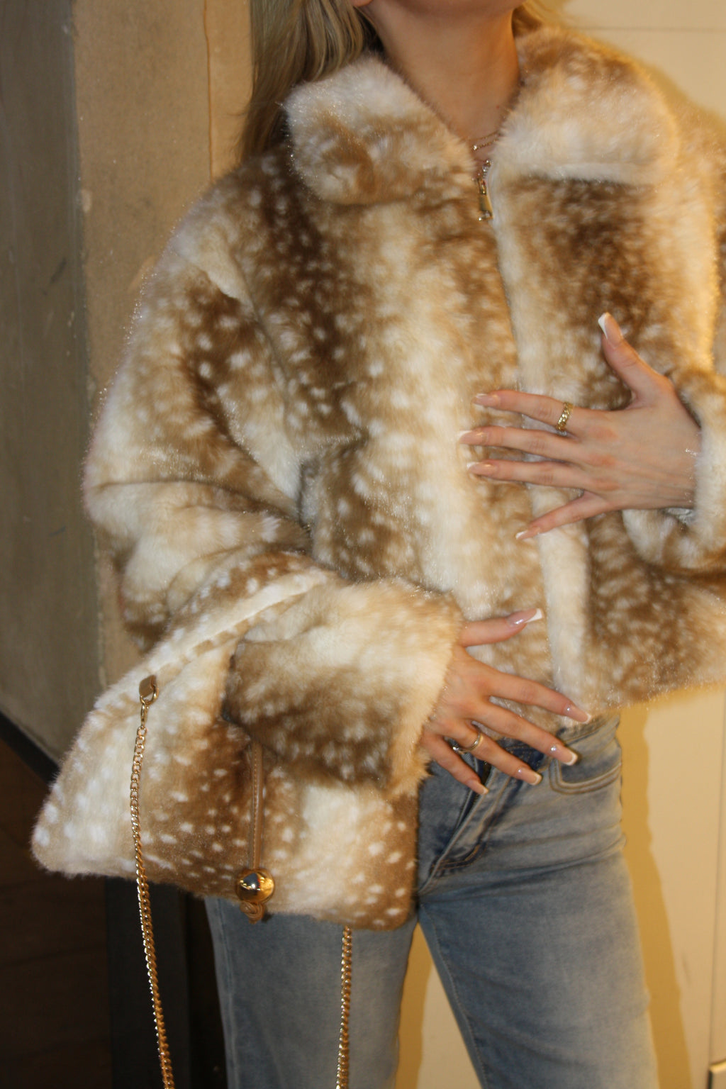 Bambi Print Clutch Bag