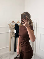 Fifi Pleated Off Shoulder Set