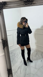 Paris Puffer Faux Fur Brown