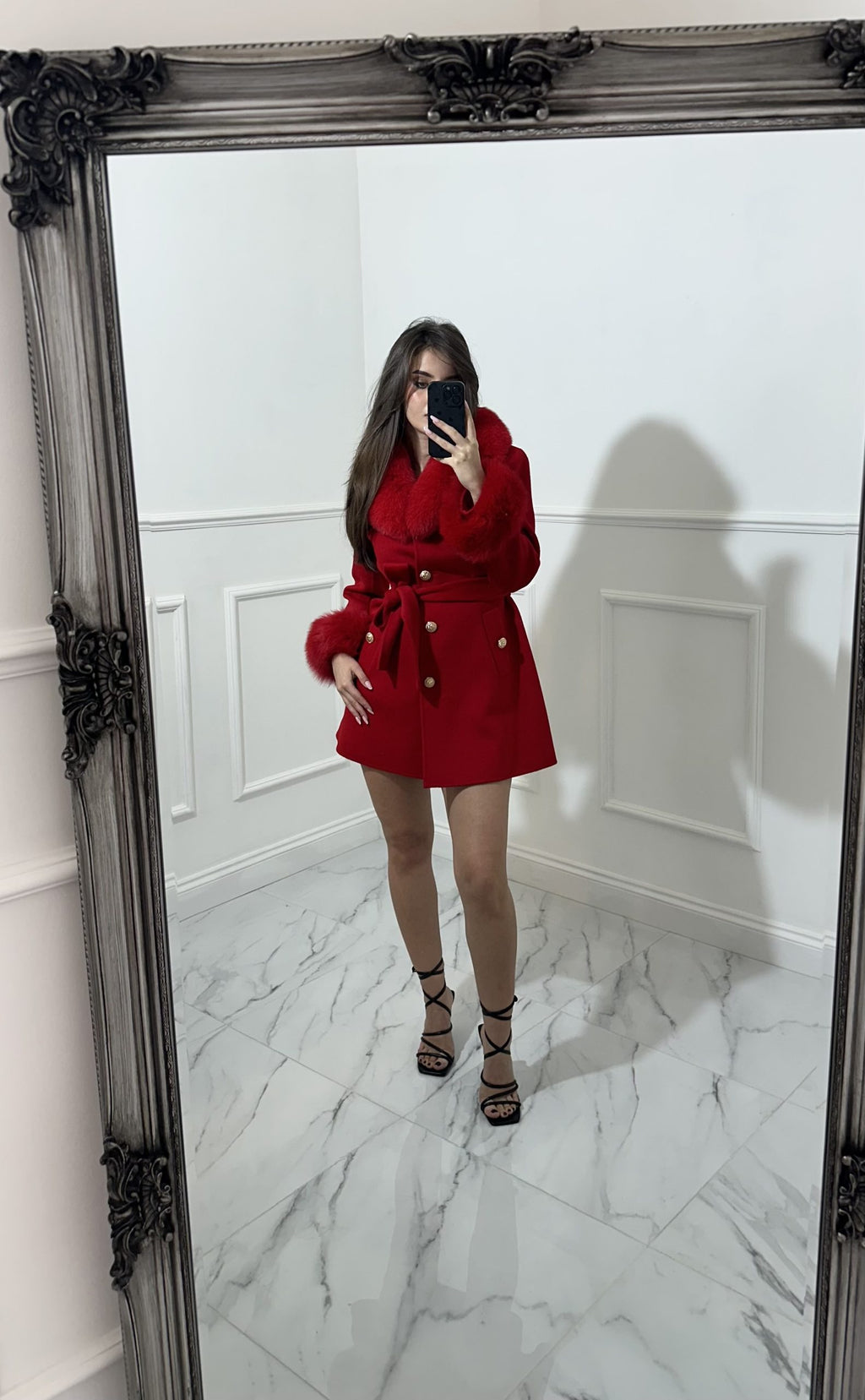 Luxury Hand Made Cashmere Fur Coat image 1